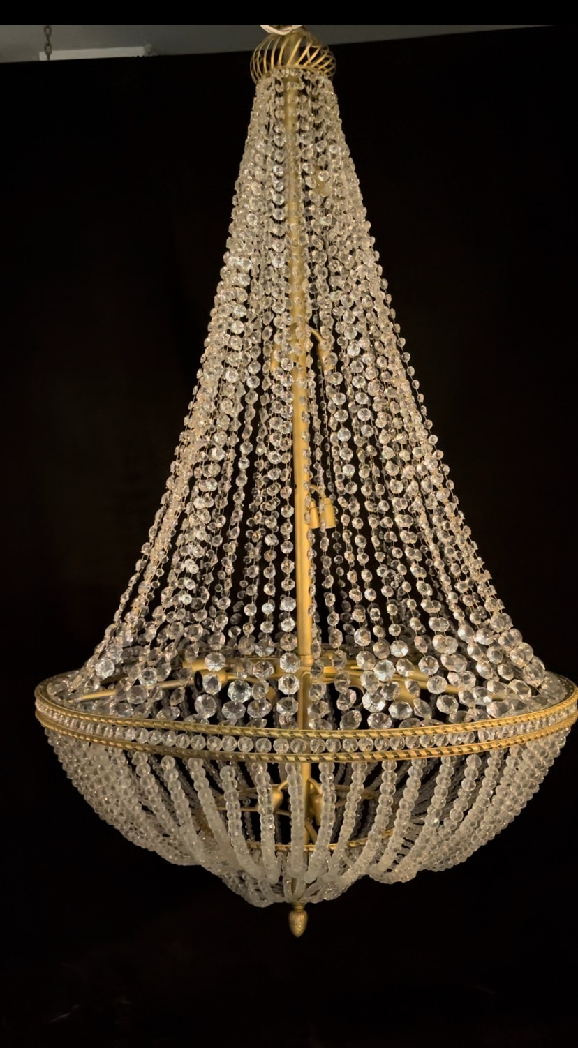 Cesta Imperio de cristal restaurada para la Casa de Pilatos de Sevilla.