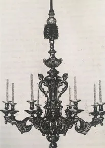 Fig. 6. -Lámpara estilo Luis XIV. (A. Charles Boulle.)