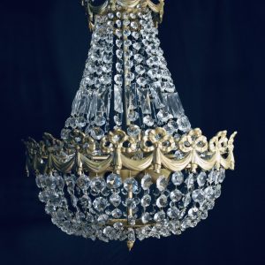 Lámpara cesta imperio de cristal