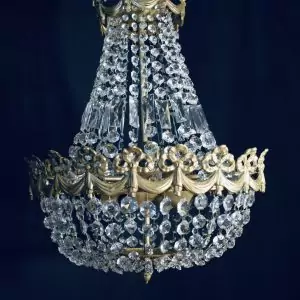 Lámpara cesta imperio de cristal