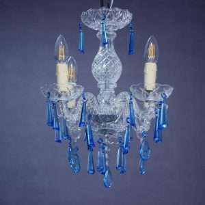 Lámpara clásica de cristal austríaco azul lampara clasica cristal austriaco