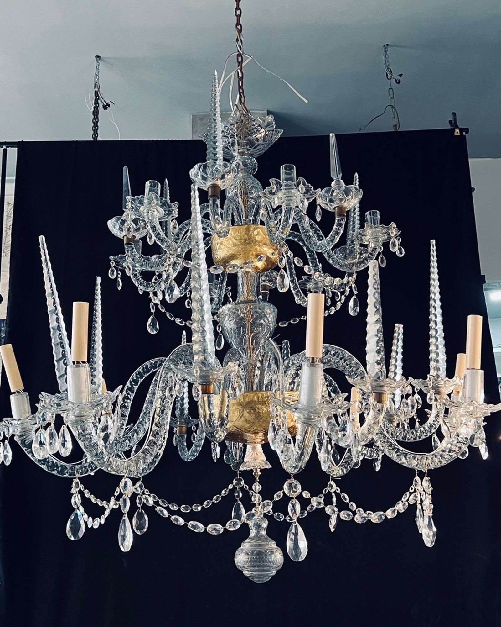 Lámpara de la Granja de dos cuerpos restaurada